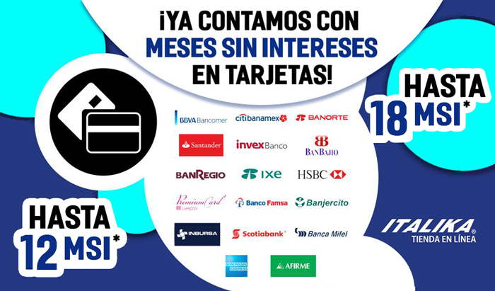 ITALIKA en línea cuenta con más opciones para ti.