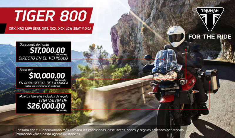 Conviértete en el amo del camino con una Triumph Tiger 800