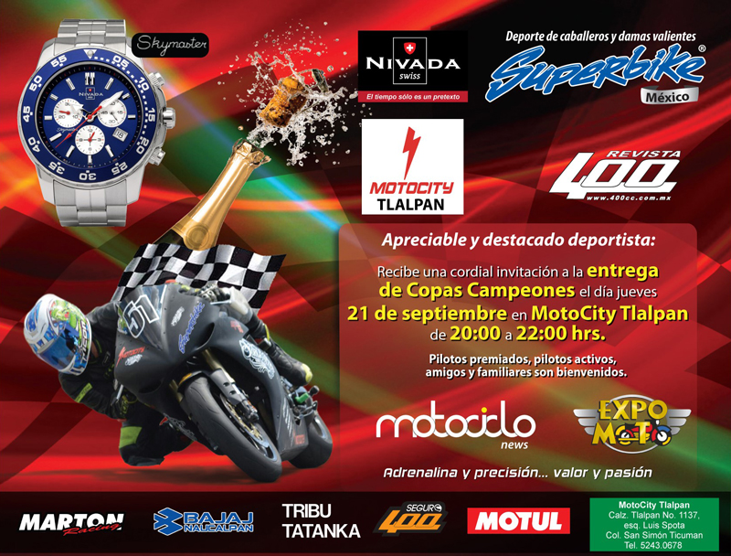 EXPO MOTO premiará a los Campeones SUPERBIKE México