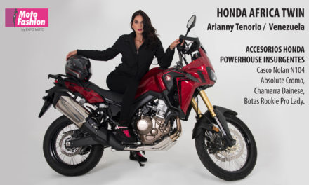 La poderosa AFRICA TWIN realza su belleza con la venezolana Arianny Tenorio, quien brillará en las pasarelas de Moto Fashion 2017