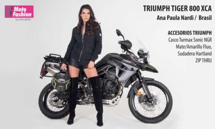 La Tiger 800 XCA despunta con la belleza de Ana Paula Nardi