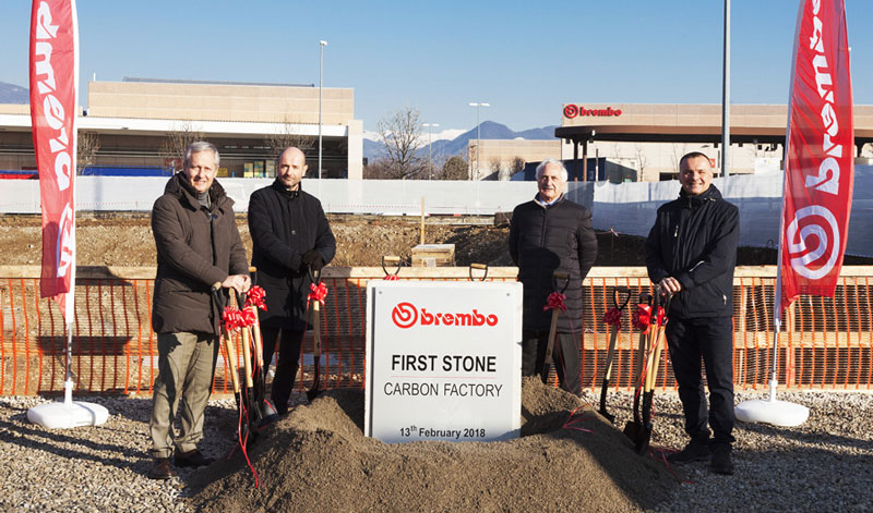 Comienza la construcción de la nueva fábrica Brembo de carbono, especial para carreras
