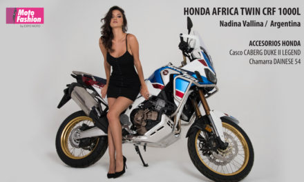 Al extremo con la Honda Africa Twin y Nadina Vallina