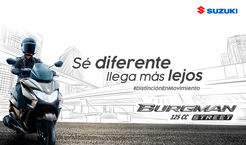 Distinción en movimiento, Suzuki Burgman 125 cc Street