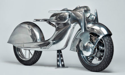 Motor en rueda delantera y un diseño extremadamente futurista