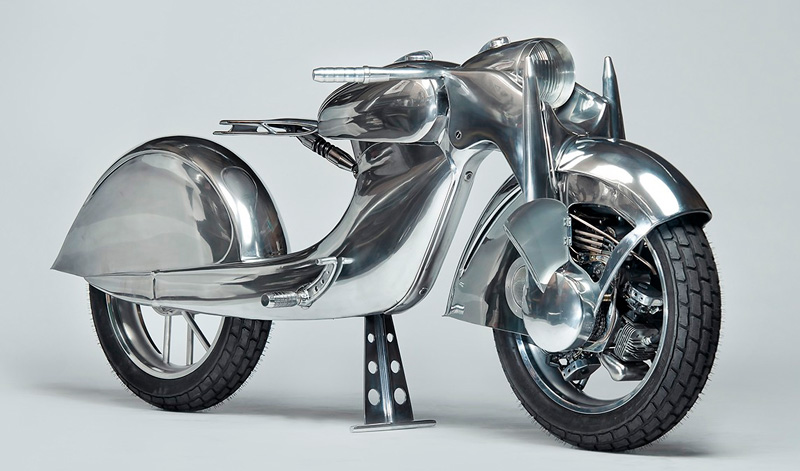 Motor en rueda delantera y un diseño extremadamente futurista