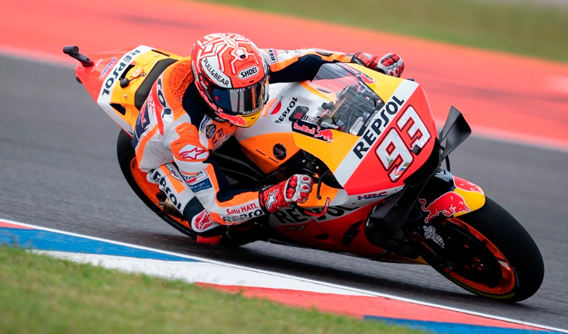 Marc Márquez y su Honda, los triunfadores en Argentina