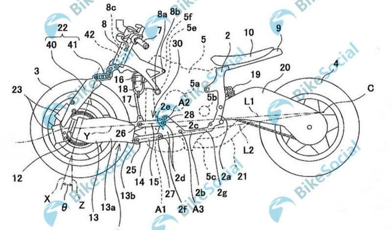 Una nueva creación de Kawasaki: la Bimota TESI de tres ruedas