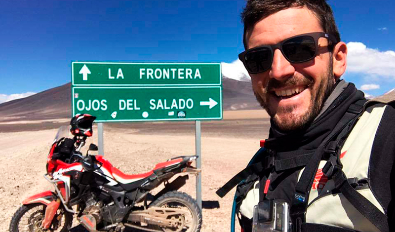 Fabio Mossini, conquistador del Nevado Ojos del Salado