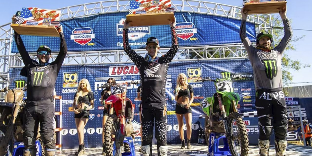 Sexton supera a Tomac con su segunda victoria de la temporada del Campeonato AMA Motocross en Washougal