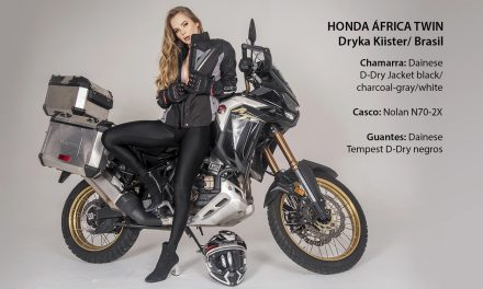 La agresividad de la Africa Twin junto a la sensualidad de Dryka Kiister