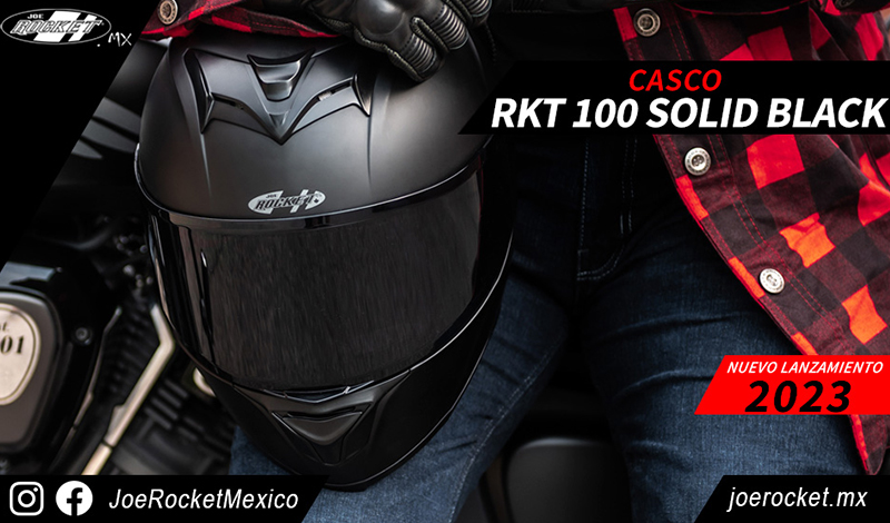 Casco RKT 100 SOLID BLACK de Joe Rocket