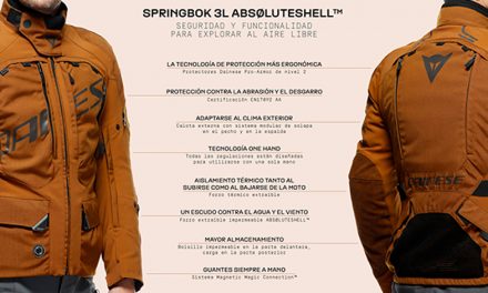 La chamarra SprinkBok 3L con Absoluteshell de Dainese