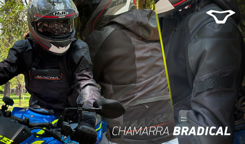 Luce y protégete con la chamarra Bradical de Macna