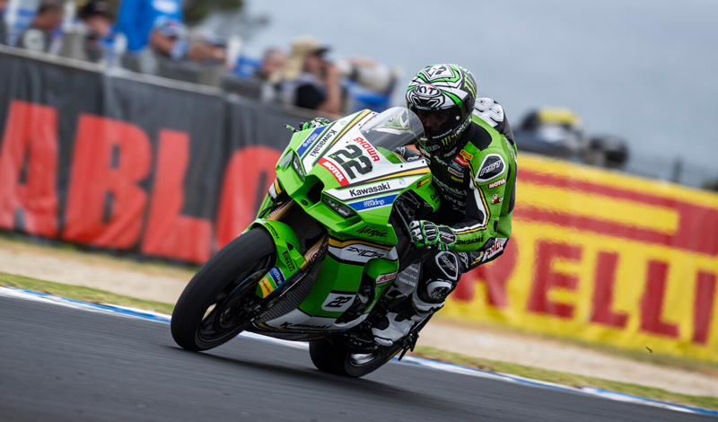 Impresionante victoria de  Kawasaki con Alex Lowes en SBK de Phillip Island