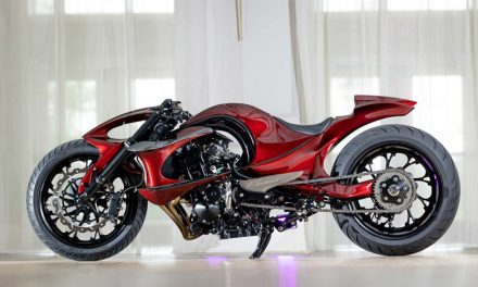 La moto custom con forma de escarabajo y motor Suzuki de 185 CV