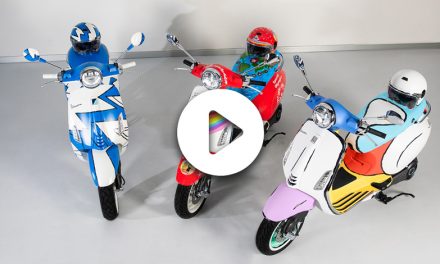 El arte y solidaridad cobran vida en una Vespa