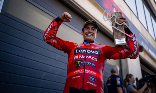 Marc Márquez arrasa en MotorLand Aragón y lidera un podio 100 % Ducati