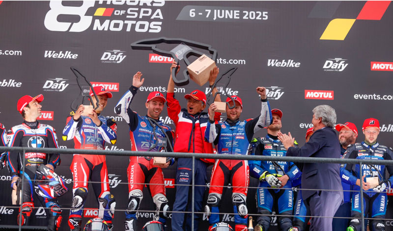 El F.C.C. TSR Honda France triunfa en las 8 Horas de Spa Motos en una carrera épica bajo la lluvia
