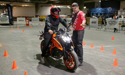 La pista de manejo, el corazón que puso en movimiento a Expo Moto