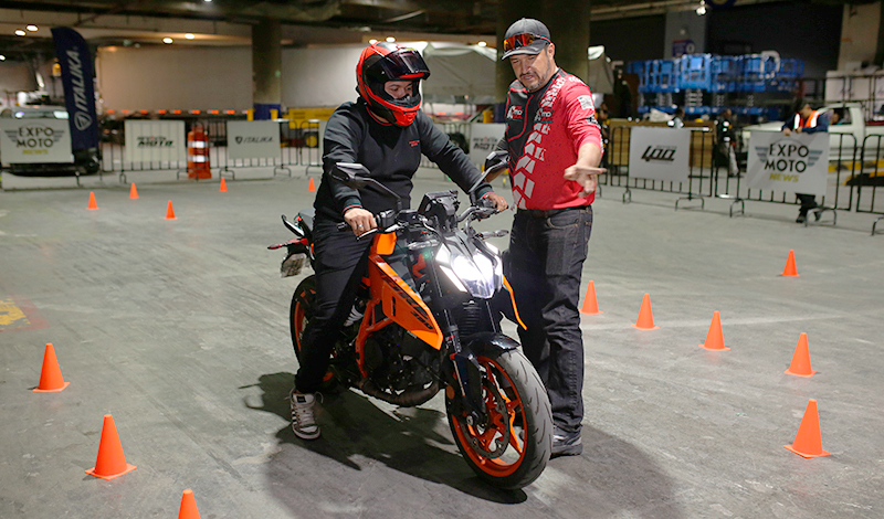 La pista de manejo, el corazón que puso en movimiento a Expo Moto