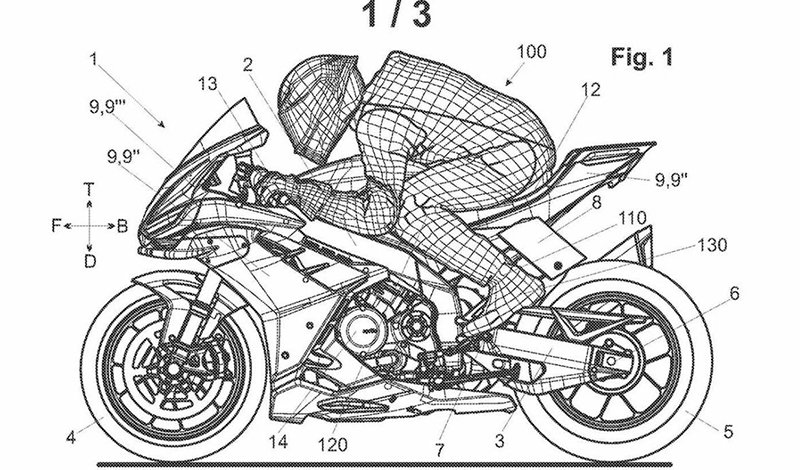 Aprilia patenta alerones laterales para motos de calle inspirados en MotoGP
